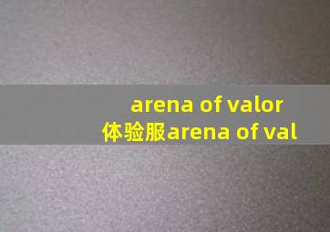 arena of valor体验服arena of val